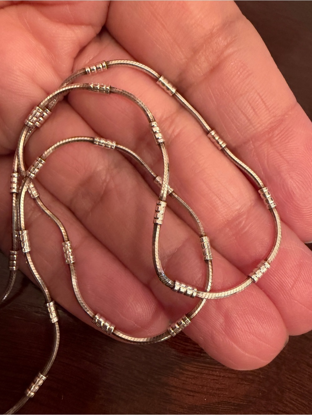 sterling silver design necklace chain vintage